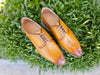 Burnished Lace-up Leather Derby 10 KS515-26OLIVE75  - from alligatorwarehouse.com