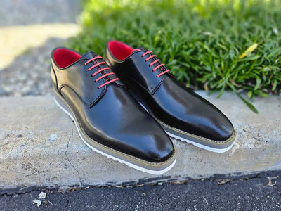 Burnished Lace-up Leather Derby 17 KS515-26OLIVE75  - from alligatorwarehouse.com