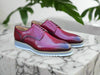 Burnished Lace-up Leather Derby 6 KS515-26OLIVE75  - from alligatorwarehouse.com