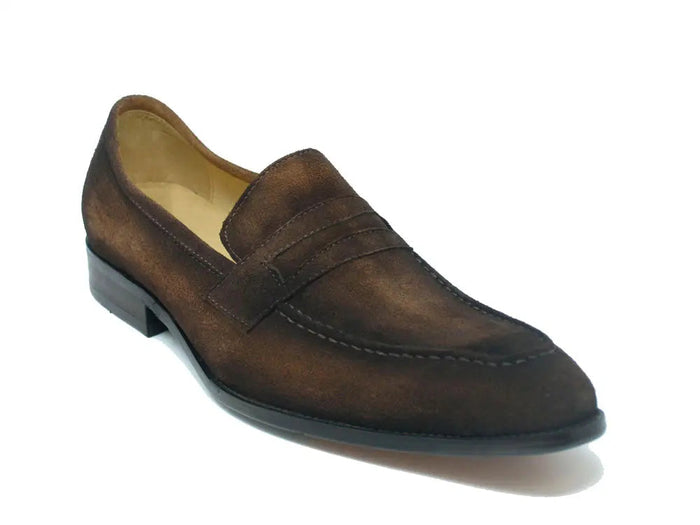 Carrucci Burnished Suede Penny Loafer