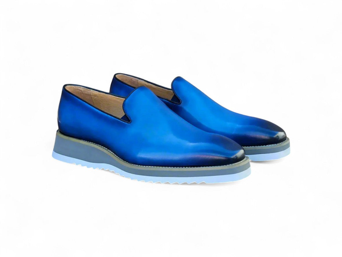 Burnished Wholecut Loafer Lightweight Sole