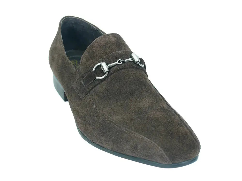 Carrucci Buckle Loafer - Luxury Soft Suede Slip-On Shoe