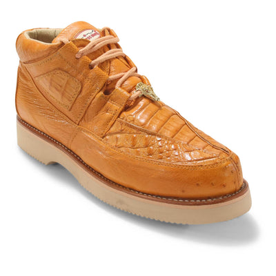 Los Altos Casual Buttercup Caiman Belly & Ostrich Shoes 1   - from alligatorwarehouse.com
