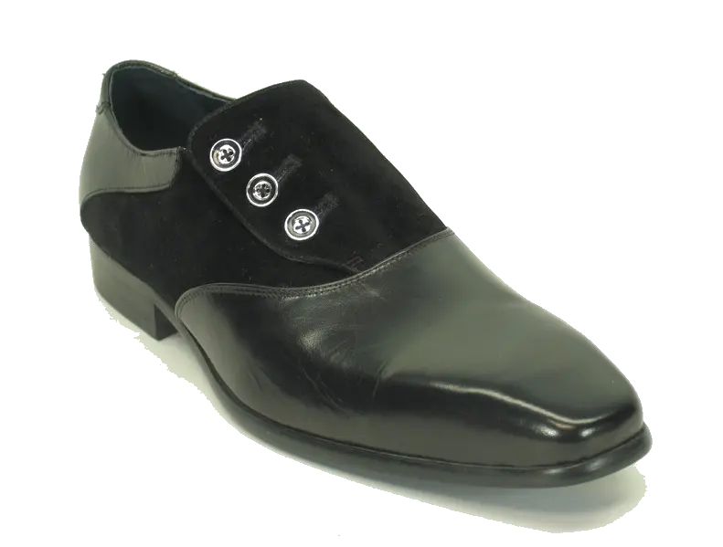 Carrucci Button-Up Leather Loafer - Luxury Slip-On Shoes