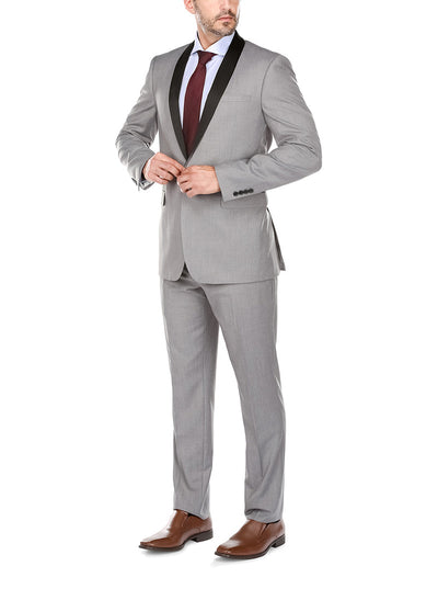Gray 2 Piece Tuxedo Shawl Lapel Slim Fit 3 SO6202-2-SHAWLCOLLAR  - from alligatorwarehouse.com