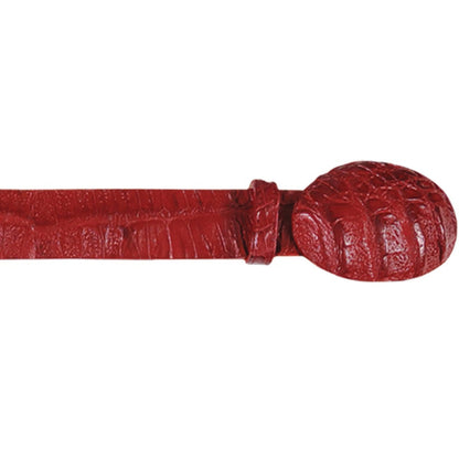 Men’s Navy Blue Caiman Crocodile Western Belt – Exotic Cowboy Belt with Matching Buckle Detail