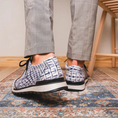 Marco Di Milano Alonzo Men's Shoes Genuine Caiman Crocodile Casual Sneakers 11 ALONZO_CAIMAN FUSCUS_BLACK_8  - from alligatorwarehouse.com