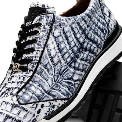Marco Di Milano Alonzo Men's Shoes Genuine Caiman Crocodile Casual Sneakers 4 ALONZO_CAIMAN FUSCUS_BLACK_8  - from alligatorwarehouse.com