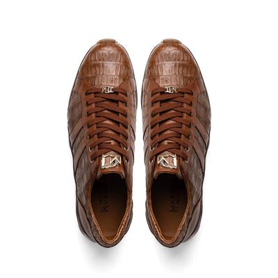 Marco Di Milano Nino Men's Shoes Bay Apache Sleek Genuine Caiman Crocodile Fashion Sneaker 5 NINO_CAIMAN FUSCUS_BAY APACHE_8  - from alligatorwarehouse.com