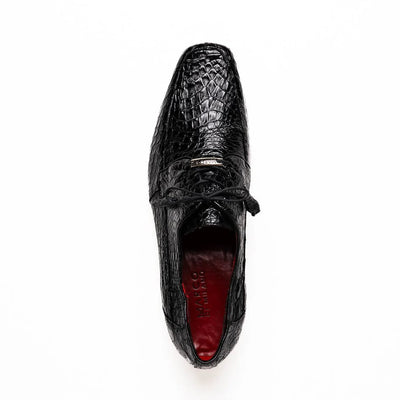 Marco Di Milano Leonardo Men's Shoes Black Genuine Caiman Crocodile Dress Derby Oxfords 3 LEONARDO_FLANK YACAREI_BLACK_8  - from alligatorwarehouse.com
