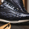 Marco Di Milano Alonzo Men's Shoes Genuine Caiman Crocodile Casual Sneakers 28 ALONZO_CAIMAN FUSCUS_BLACK_8  - from alligatorwarehouse.com