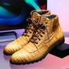 Marco Di Milano Leoni Men's Shoes Oil Orix Genuine Caiman Crocodile Rugged Boots 6 LEONI_CAIMAN FUSCUS_OIL ORIX_8.5  - from alligatorwarehouse.com