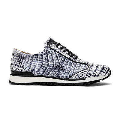 Marco Di Milano Alonzo Men's Shoes Genuine Caiman Crocodile Casual Sneakers 2 ALONZO_CAIMAN FUSCUS_BLACK_8  - from alligatorwarehouse.com
