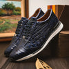 Marco Di Milano Alonzo Men's Shoes Genuine Caiman Crocodile Casual Sneakers 29 ALONZO_CAIMAN FUSCUS_BLACK_8  - from alligatorwarehouse.com