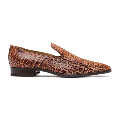 Marco Di Milano Trento Men's Shoes Genuine Caiman Crocodile Slip-on Loafers 6 TRENTO_CAIMAN FUSCUS_NAVY_8  - from alligatorwarehouse.com