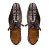 Marco Di Milano Cancun Men's Shoes Brown Exotic Hornback Crocodile Skin Derby Oxfords 4 CANCUN_CAIMAN FUSCUS_BROWN_6  - from alligatorwarehouse.com