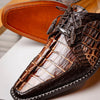 Marco Di Milano Caribe Men's Shoes Orix & Brown Exotic Hornback Crocodile Skin Derby Oxfords 10 CARIBE_CAIMAN FUSCUS_ORIX BROWN_6  - from alligatorwarehouse.com