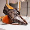 Marco Di Milano Caribe Men's Shoes Orix & Brown Exotic Hornback Crocodile Skin Derby Oxfords 9 CARIBE_CAIMAN FUSCUS_ORIX BROWN_6  - from alligatorwarehouse.com