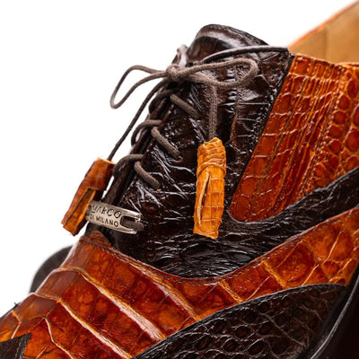 Marco Di Milano Luciano Men's Shoes Exotic Crocodile Classic Wingtip Dress Derby Oxfords 19 LUCIANO_CAIMAN FUSCUS_NAVY-BROWN_8  - from alligatorwarehouse.com
