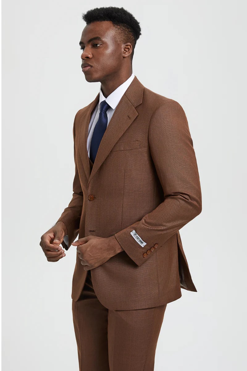 Brown Wedding Suit - Jacket + Pants - Brown Tuxedo - brown wedding suits and tuxedos