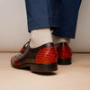Marco Di Milano Anzio Exotic Alligator & Calfskin Leather Cognac Oxfords 5 ANZIO_ALLIGATOR_COGNAC_6  - from alligatorwarehouse.com