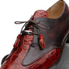 Marco Di Milano Anzio Exotic Alligator & Calfskin Leather Cognac Oxfords 10 ANZIO_ALLIGATOR_COGNAC_6  - from alligatorwarehouse.com