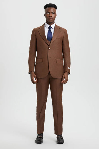 Brown Wedding Suit - Jacket + Pants - Brown Tuxedo - brown wedding suits and tuxedos 2 6E-9917  - from alligatorwarehouse.com