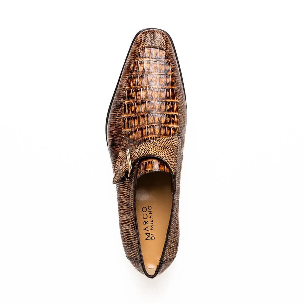 Marco Di Milano Toluca Rustic / Orix Monk Strap Lizard & Crocodile Monk-strap Loafers