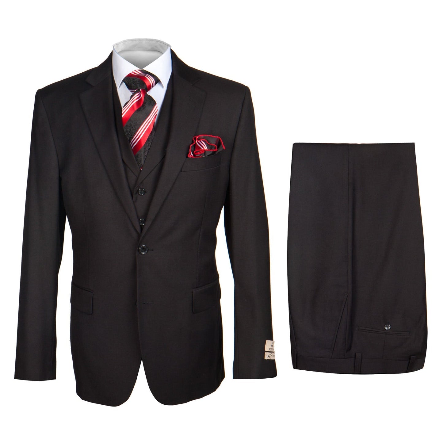 Black 3-Piece Suit for Men – Rossi Man CYRUS RM101 with Classic Styling