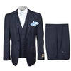 Men’s Solid Navy Blue 3-Piece Suit – CYRUS RM116 by Rossi Man 2 CYRUS-RM116  - from alligatorwarehouse.com