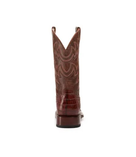 Dan Post Men's Kingsly Genuine Caiman Belly Square Toe Boots - Bay Apache 9 DP4807_7_D  - from alligatorwarehouse.com