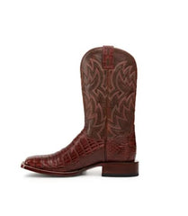 Dan Post Men's Kingsly Genuine Caiman Belly Square Toe Boots - Bay Apache