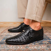 Marco Di Milano Lacio Men's Shoes Black Genuine Caiman Crocodile Dress Derby Oxfords 3 LACIO_CAIMAN FUSCUS_BLACK_6  - from alligatorwarehouse.com