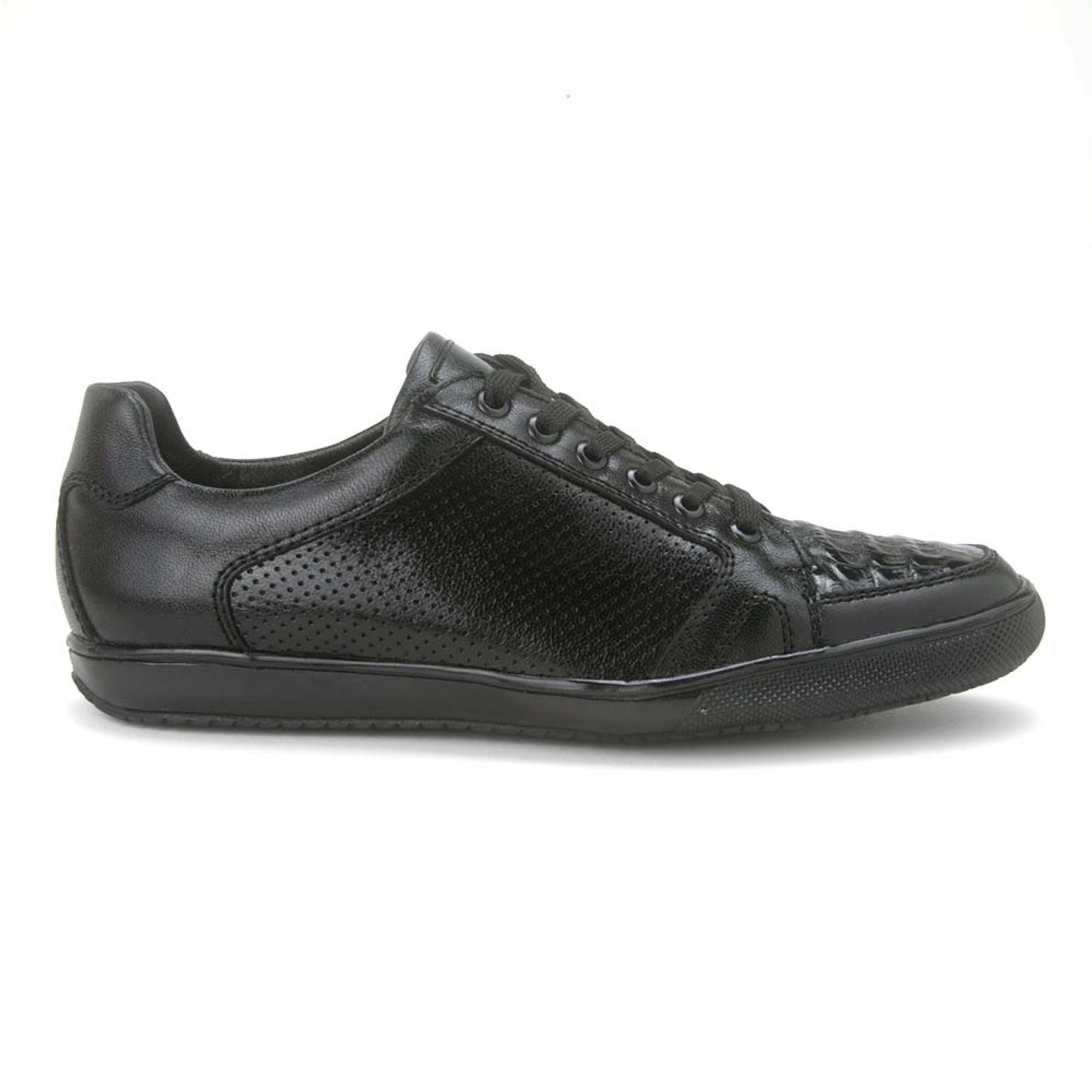 Los Altos Black Caiman Belly Casual Shoes