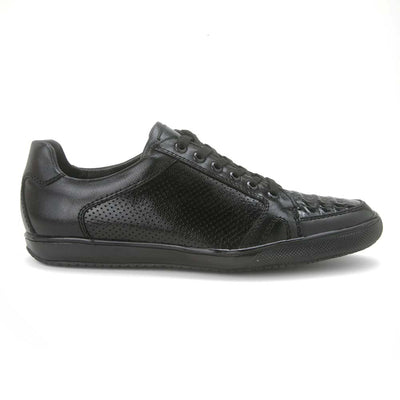 Los Altos Black Caiman Belly Casual Shoes 2   - from alligatorwarehouse.com