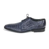 Los Altos Navy Genuine Caiman Belly Lace Up 3   - from alligatorwarehouse.com