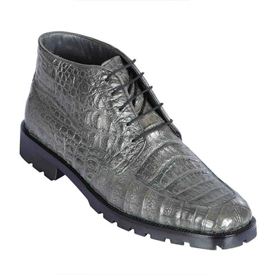 Los Altos Gray Caiman Belly Lugz Sole Mens Boots 1   - from alligatorwarehouse.com
