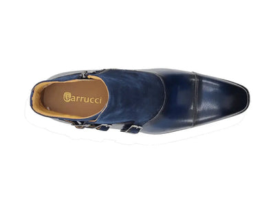 Calf & Suede Three Buckles Monk Chukka Boot 3 KB503-18SCNAVY95  - from alligatorwarehouse.com