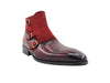 Calf & Suede Three Buckles Monk Chukka Boot 4 KB503-18SCNAVY8  - from alligatorwarehouse.com