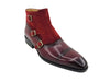 Calf & Suede Three Buckles Monk Chukka Boot 7 KB503-18SCNAVY8  - from alligatorwarehouse.com