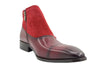 Calf & Suede Three Buckles Monk Chukka Boot 8 KB503-18SCNAVY8  - from alligatorwarehouse.com