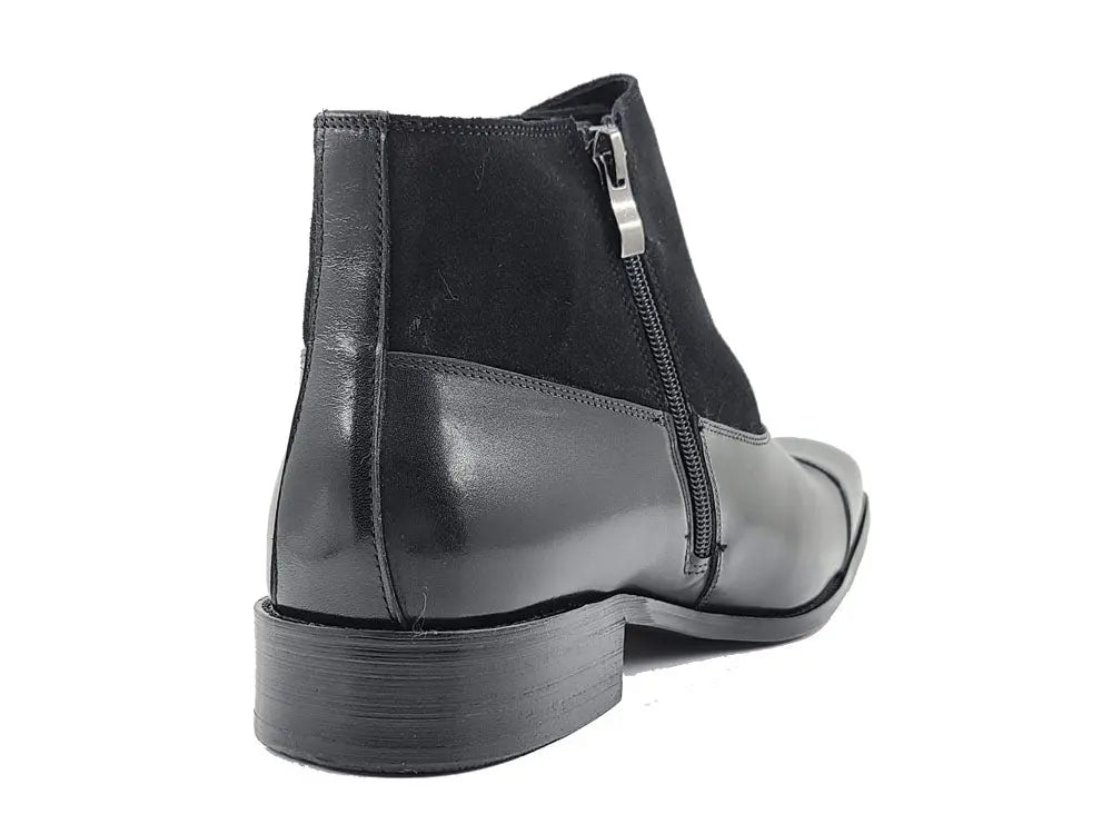 Carrucci Calf & Suede Monk Chukka Boot - Three Buckle Detail