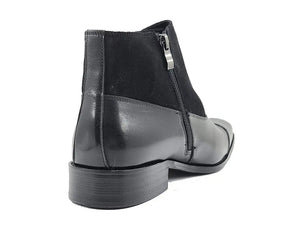 Carrucci Calf & Suede Monk Chukka Boot - Three Buckle Detail