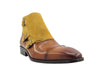 Calf & Suede Three Buckles Monk Chukka Boot 14 KB503-18SCNAVY8  - from alligatorwarehouse.com
