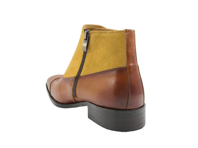 Calf & Suede Three Buckles Monk Chukka Boot 16 KB503-18SCNAVY95  - from alligatorwarehouse.com