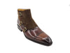 Calf & Suede Three Buckles Monk Chukka Boot 19 KB503-18SCNAVY8  - from alligatorwarehouse.com