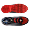 Belvedere  Flash Men's Shoes Black & Red Exotic Ostrich / Calf-skin Leather Casual Sneakers 4 MEN E01 BLACK/RED-M-06  - from alligatorwarehouse.com