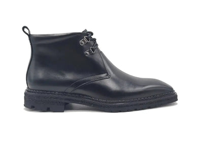 Calfskin Chukka Boot with Lug Sole 1 KB516-51BLACK75  - from alligatorwarehouse.com