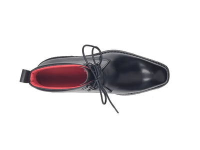 Calfskin Chukka Boot with Lug Sole 5 KB516-51BLACK75  - from alligatorwarehouse.com