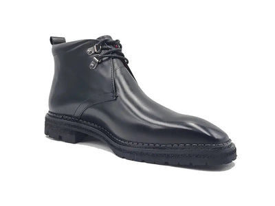 Calfskin Chukka Boot with Lug Sole 2 KB516-51BLACK75  - from alligatorwarehouse.com